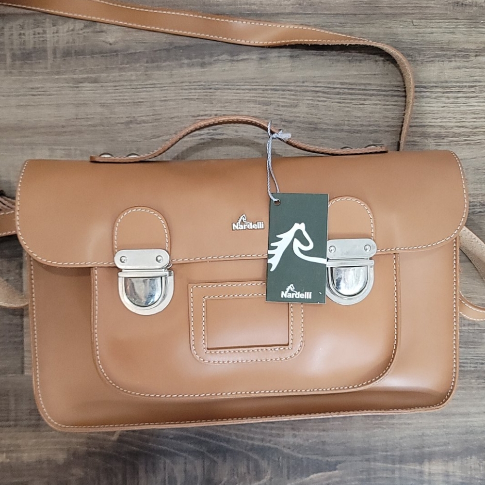 NWT Nardelli Italian Leather Satchel